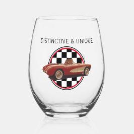 Distinct & Uniek, Mijn Corvette Stemless Wijnglas Wijnglas Zonder Voet