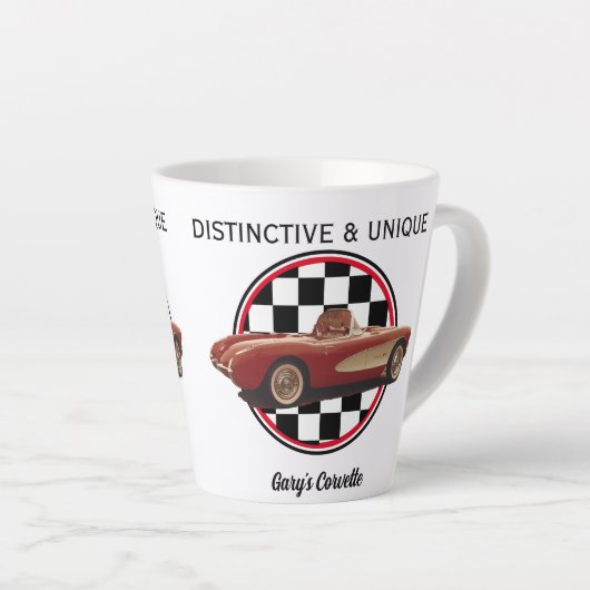 Distinct & Unique, Ma Corvette Latte Mug (Angle droit)