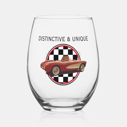 Distinct & Unique, My Corvette Verre Stemless (Recto)
