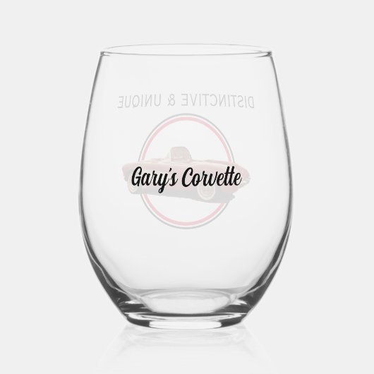 Distinct & Unique, My Corvette Verre Stemless (Verso)