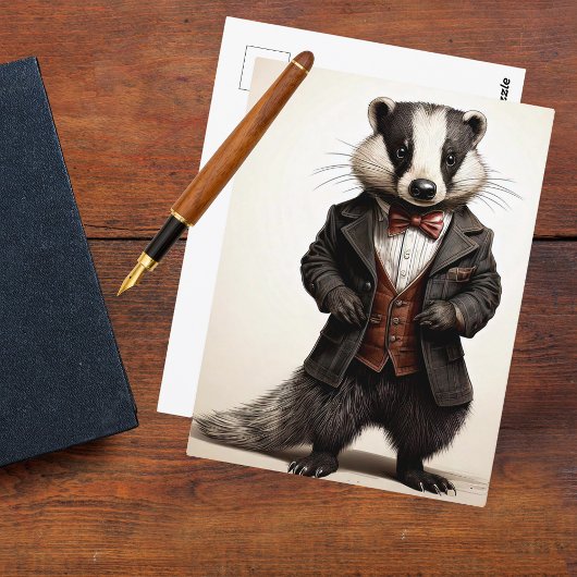Distinguished Gentleman Badger  Stijl Briefkaart