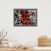 Distorsion harmonique - Poster Abstrait (Cuisine)