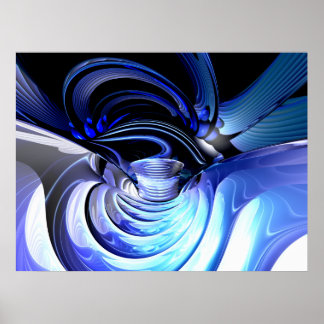 Distorsion spatiale Affiche Abstraite