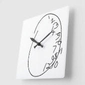 Distorted Clock Vierkante Klok (Hoek)