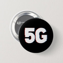 Distorted Reality Alert voor 5G Gevaar Ronde Button 5,7 Cm
