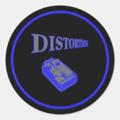 Distortion Diagonal Ronde Sticker (Voorkant)