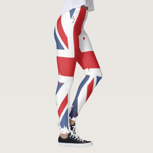Distress Britse vlag Rood Blauw Wit Union Jack Bri Leggings (Rechts)