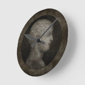 Distress Phrenology Clock Ronde Klok (Hoek)