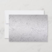 Distress Silver Damask Paars Ribbon Bow RSVP (Achterkant)