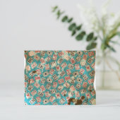 Distress Wonderland Alice Pattern Briefkaart (Staand voorkant)