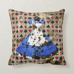 Distress Wonderland Alice Pattern Kussen