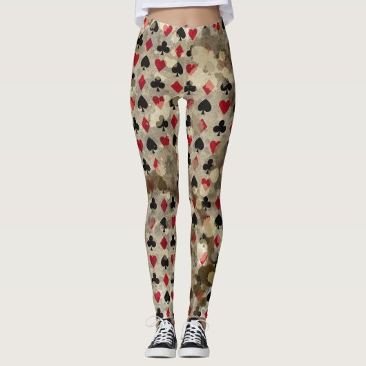 Distress Wonderland Alice Pattern Leggings (Voorkant)