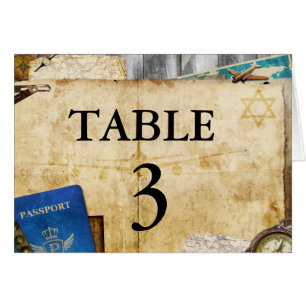  'Distress World Travel Table Number'-kaarten