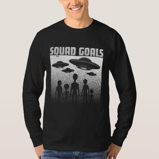 Distressed Alien Squad UFO Abduction Invasion T-shirt (Voorkant)