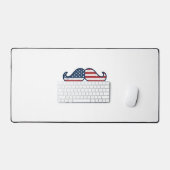 Distressed America Mustache Patriotic Vector Desig (Clavier et souris)