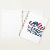 Distressed America Mustache Patriotic Vector Desig (Devant avec enveloppe)