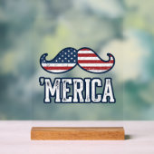Distressed America Mustache Patriotic Vector Desig (Neutre)