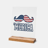 Distressed America Mustache Patriotic Vector Desig (Angle)