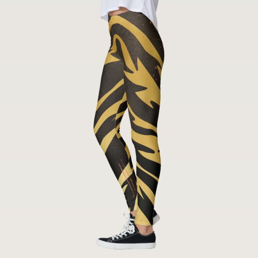 Distressed Animal Print Tiger Stripes Leggings (Links)