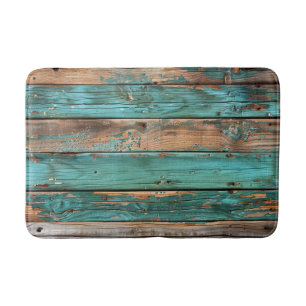 Distressed Barn Wood Blauwgroen Aqua Shabby Chic Badmat