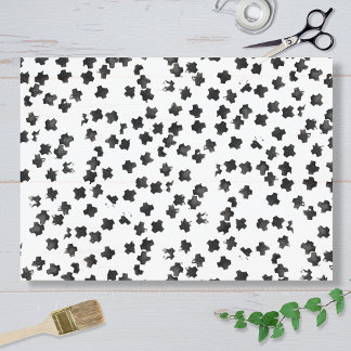 Distressed Black Cross Tissue Paper Tissuepapier
