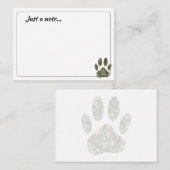Distressed Camo Dog Paw Print Just a Note Notitiekaartje (Voorkant / Achterkant)
