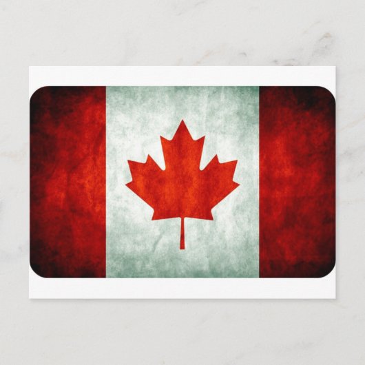 Distressed Canada Flag Briefkaart (Voorkant)