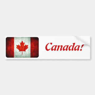 Distressed Canada Flag Bumpersticker