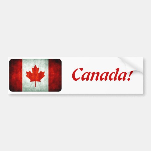 Distressed Canada Flag Bumpersticker (Voorkant)