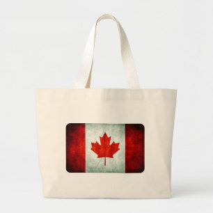 Distressed Canada Flag Grote Tote Bag
