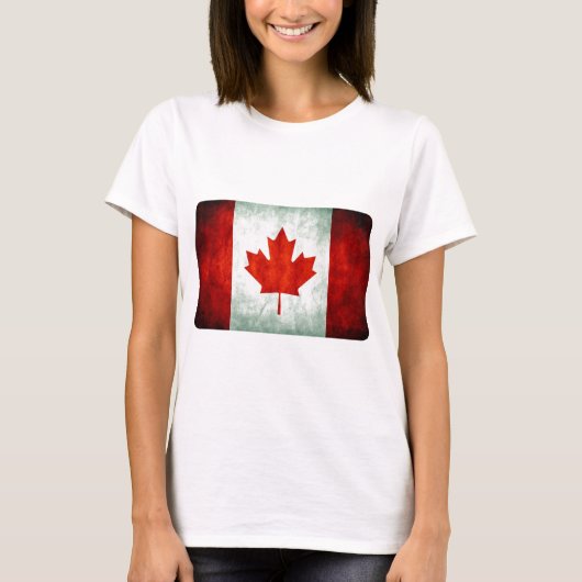 Distressed Canada Flag T-shirt (Voorkant)