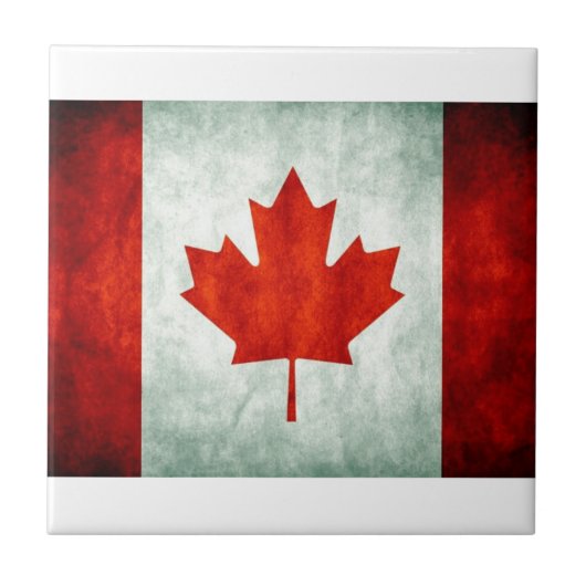 Distressed Canada Flag Tegeltje (Voorkant)