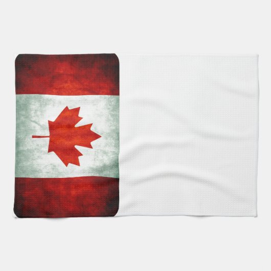 Distressed Canada Flag Theedoek (Horizontaal)