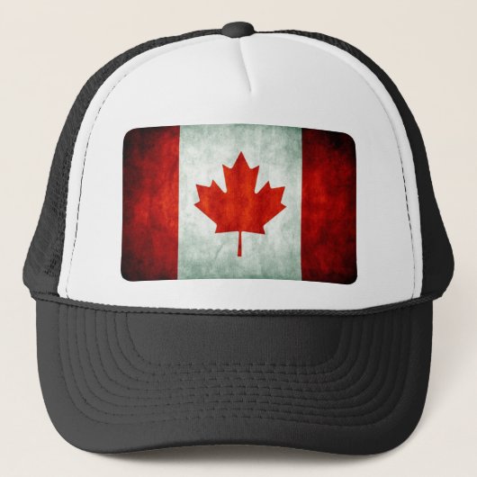Distressed Canada Flag Trucker Pet (Voorkant)