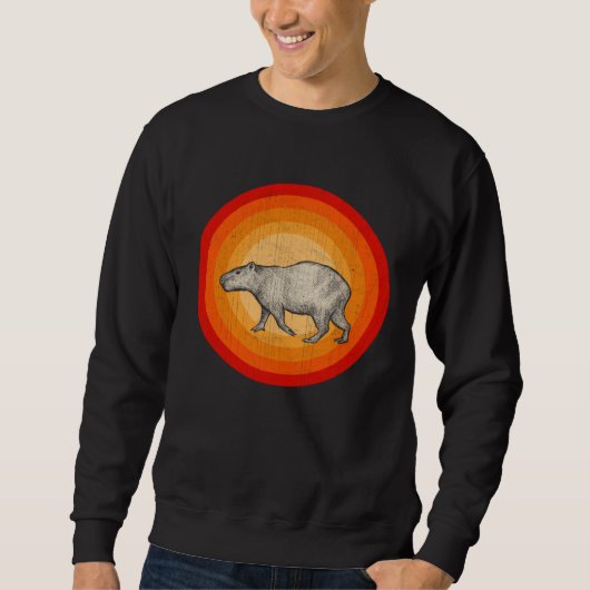 Distressed Capybara Retro Style Trui (Voorkant)