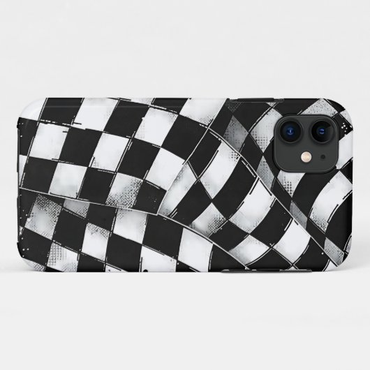 Distressed Checkered Pattern Case-Mate iPhone Case (Achterkant (horizontaal))
