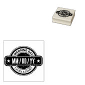 Distressed Custom Wedding Day Date Rubberstempel (Gestempeld)