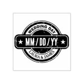 Distressed Custom Wedding Day Date Rubberstempel (Afrduk)