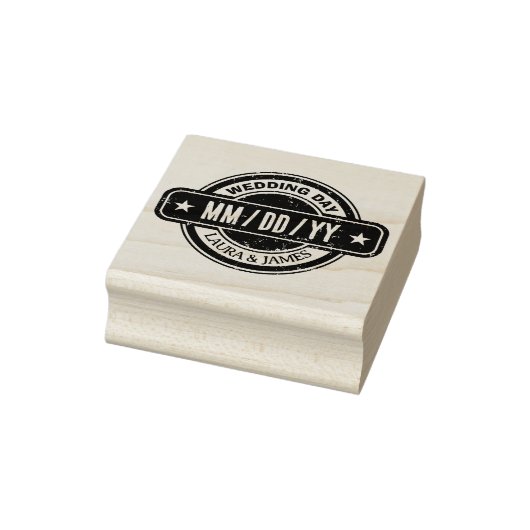 Distressed Custom Wedding Day Date Rubberstempel (Stempel)