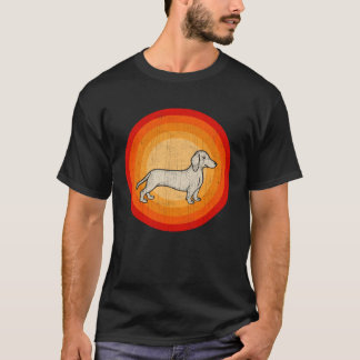 Distressed Dachshund Dog  Retro Style T-shirt