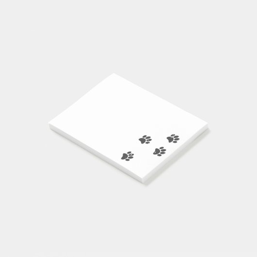 Distressed Dog Paw Tracks Notities Post-it® Notes (Schuin)