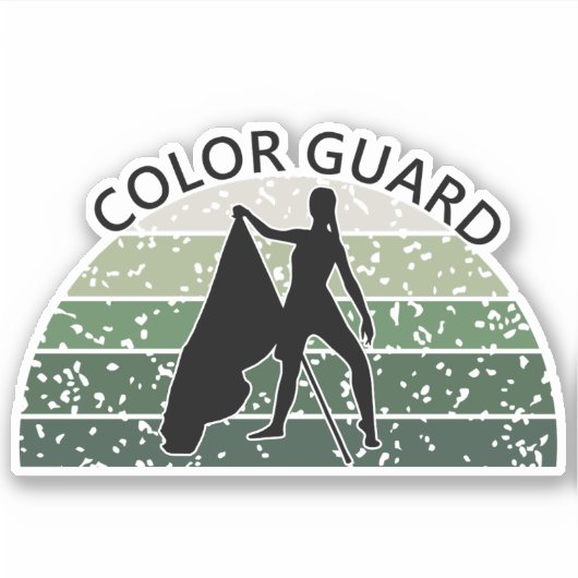 Distressed Drapeau Femelle - Vert, Sticker (Devant)