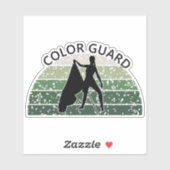 Distressed Drapeau Femelle - Vert, Sticker (Feuille)