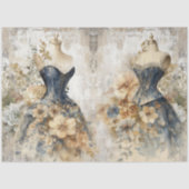 Distressed Girly Ephemera Floral Mode Scrapbook Tissuepapier (Voorkant)