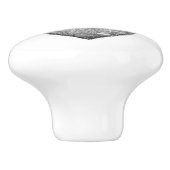 Distressed Gray Heart Pawprint Ceramic Knob Keramische Knop (Zijkant)