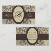 Distressed grunge bloeiende wervelingen mode  visitekaartje (Voorkant / Achterkant)