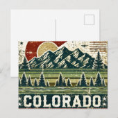 Distressed Grunge Colorado Briefkaart (Voorkant / Achterkant)