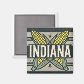 Distressed Grunge Indiana Corn Magneet (Voorkant / Achterkant)