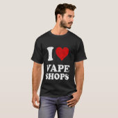Distressed Grunge Versleten Stijl Ik hou van Vape T-shirt (Voorkant volledig)