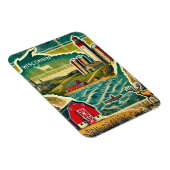 Distressed Grunge Wisconsin Magneet (Rechterzijde)